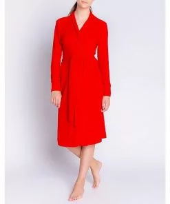 P.J. Salvage Textured Essentials Robe Red
