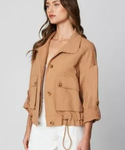 BLANK NYC Catch My Drift Jacket Tan