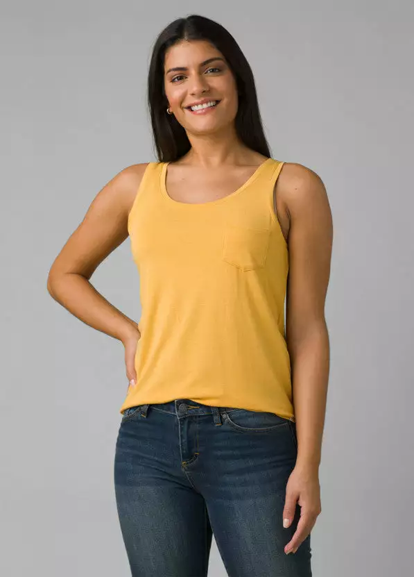Prana Foundation Scoop Neck Tank Birch Heather