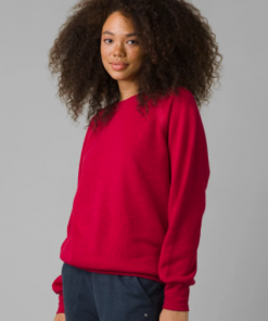 Prana Cozy Up Sweatshirt Red Berry Heather