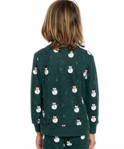 Chaser Boys Bliss Longsleeve Crew Holly Snowman