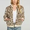 Chaser Faux Fur Long Sleeve Bomber Jacket Animal