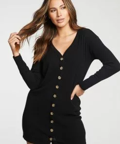 Chaser Cardigan Dress Black
