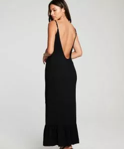 Chaser Heirloom Tiered Maxi Dress True Black