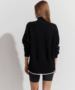 Varley Cooper Knit Zip Black