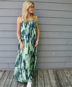 Sofia Sophia Collection Daphne Dress Aqua Tie Dye