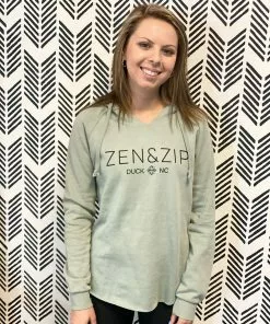 Zen&Zip Hoodie Sage