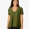 Beyond Yoga Split Up Tee Deep Olive