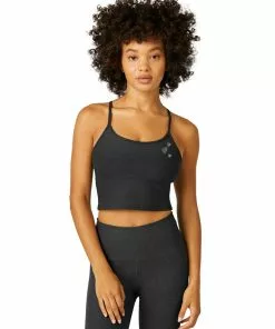 Beyond Yoga Spacedye Heart Foil Slim Racerback Darkest Night