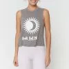 Spiritual Gangster Luna Crop Tank Heather Grey