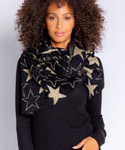 P.J. Salvage Shinning Star Scarf Black Gifting