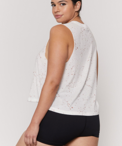 Spiritual Gangster Crop Tank White Zodiac Print