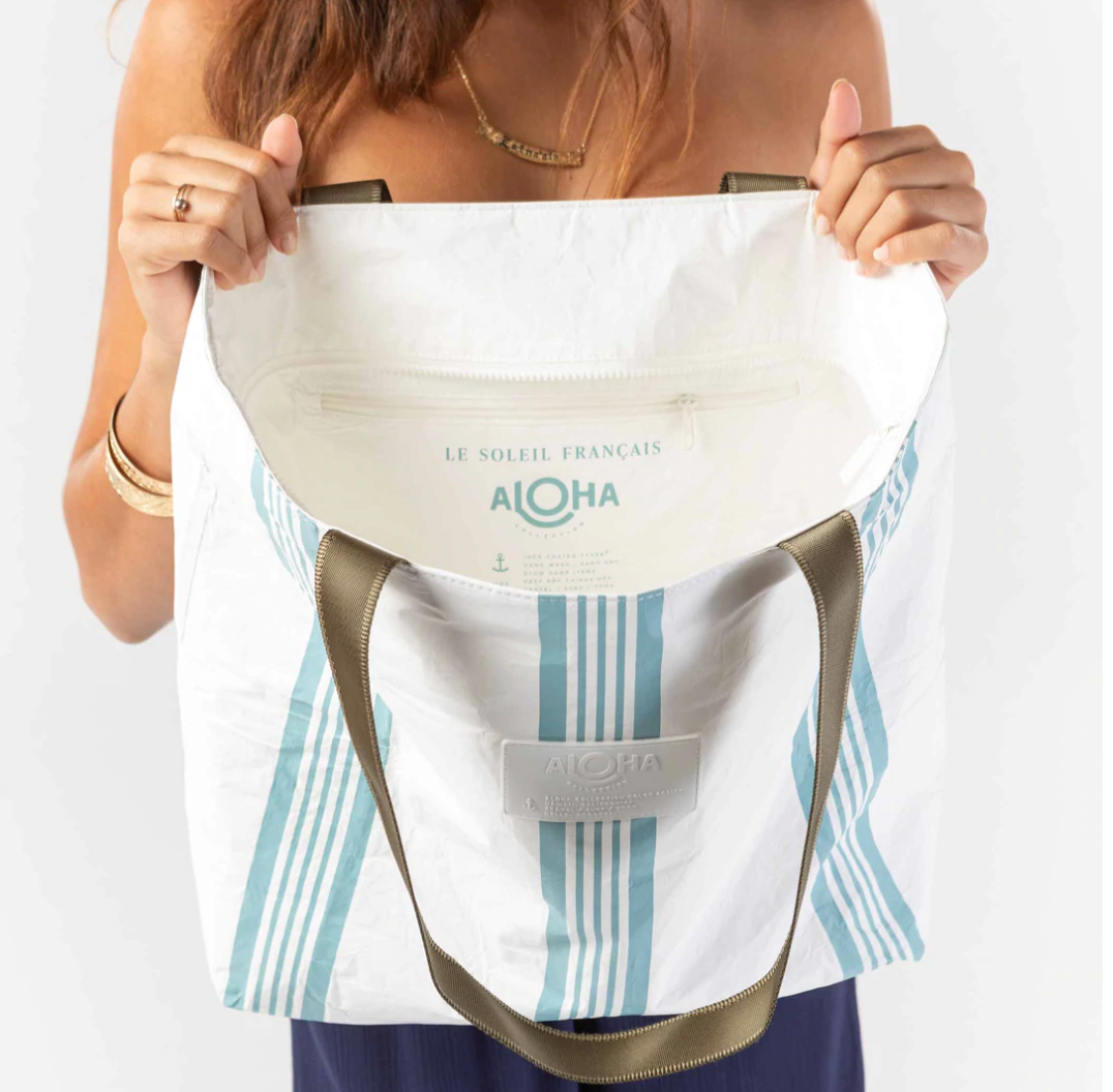 Aloha Collection Linen Stripes Day Tripper Bleu