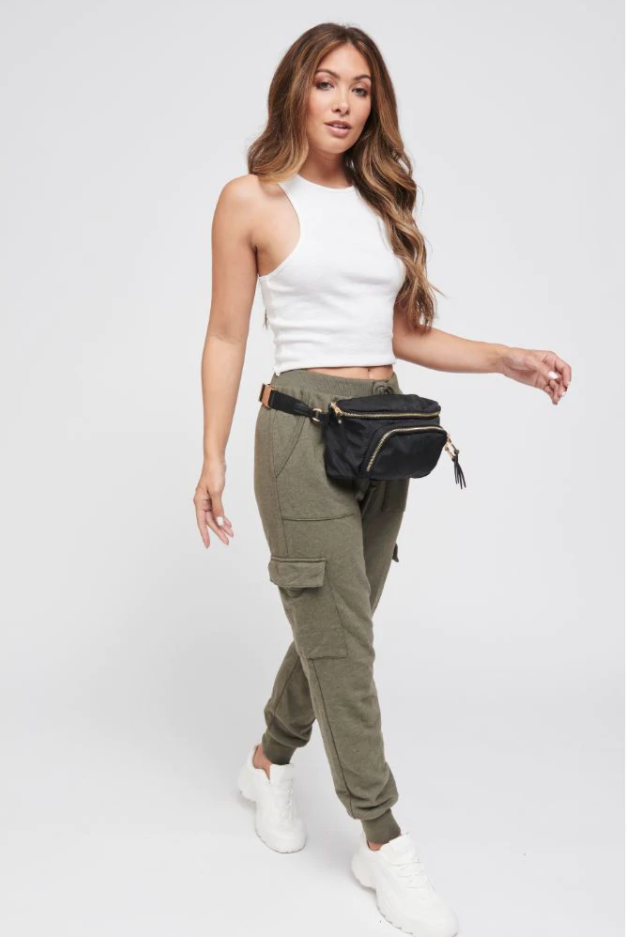 Sol And Selene Double Take Belt Bag Black Snake