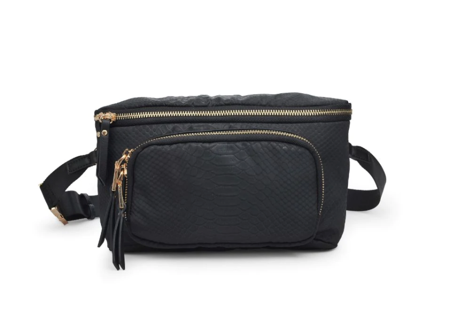 Sol And Selene Double Take Belt Bag Black Snake