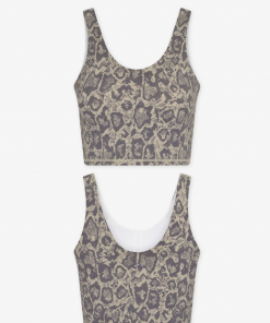 Varley Let's Go Walker Bra Sage Snake