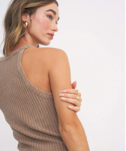 Project Social T Elliana Rib Tank Tea Leaves