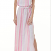 Splendid Kai Maxi Dress Hibiscus Stripe