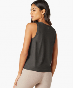 Beyond Yoga Balanced Muscle Tank Darkest Night