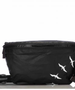 Aloha Collection Iwa Birds Hip Pack White On Black