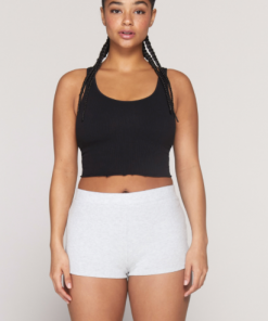 Spiritual Gangster Amor Seamless Crop Tank Black