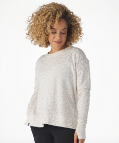 Glyder Lounge Long Sleeve Oatmilk Leopard