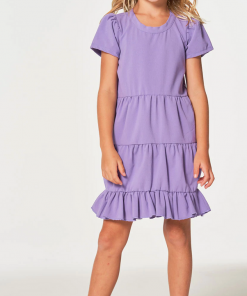 Chaser Coastal Puff Sleeve Tiered Dress Pegasus