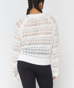 Spiritual Gangster Amore Crochet Sweater Stone