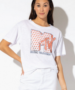 Sub_Urban Riot MTV Hearts Boyfriend Tee Antique White