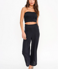 Project Social T Falling For You Wide Leg Pant Black