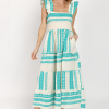 Sofia Prada Dress Turquoise