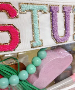 Beauty Stash Stuff Pouch White