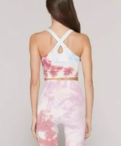 Spiritual Gangster Athena Crop Tank Dust Storm Tie Dye