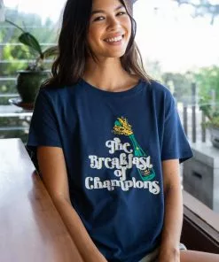 Sub_Urban Riot Breakfast Of Champions Tee Navy