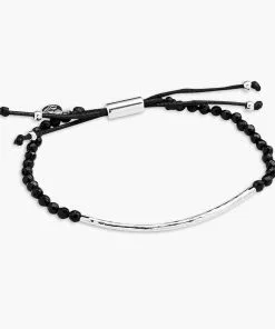 Gorjana Power Gemstone Aura Bracelet Silver Black Onyx Gifting