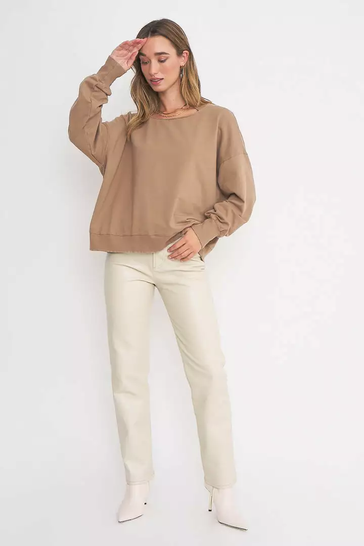 Project Social T Cut Away Sweatshirt Tea Leaves