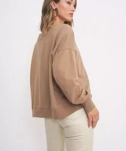 Project Social T Cut Away Sweatshirt Tea Leaves