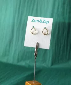 Sai Brazil Teardrop Pullthrough Earring Gold