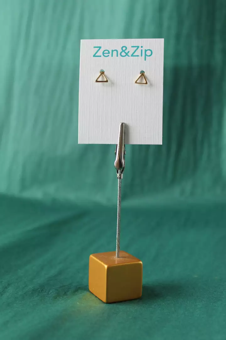 Sai Brazil Triangle Stud Earring Gold