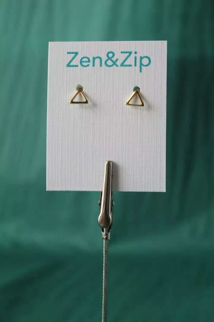 Sai Brazil Triangle Stud Earring Gold